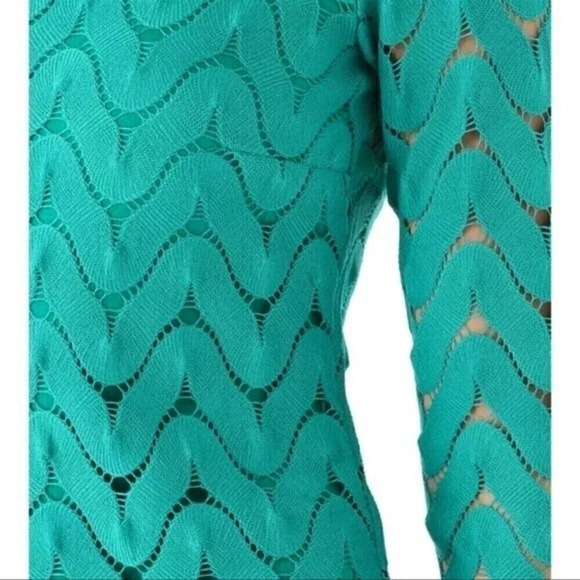 Free People Wild‎ Thing Green Crochet Mini Dress S - Picture 3 of 9